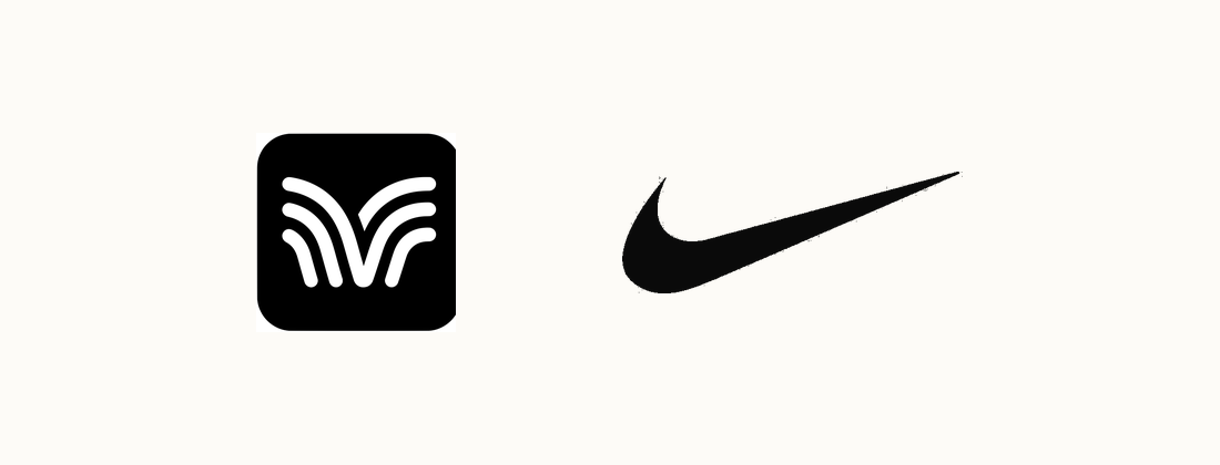 Les deux logos que j'ai donnés au skill en référence, The Vibe Company et Nike